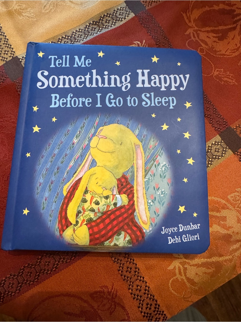 Childrens book Tell me something Happy before I go to sleep. Nearly new.